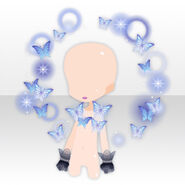 (Face Accessories) Brilliant Butterflies and Purple Lips ver.A blue