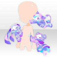 (Head Accessories) Hologram Mutant Animal Puppet ver.B white