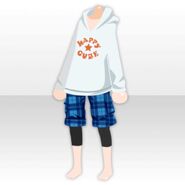 (Tops) Hoodie & Half Pants Style ver.A white