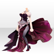 (Tops) La Mer Witch Slit Dress ver.A red