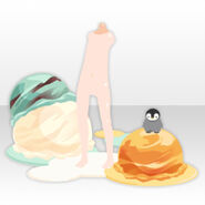 (Avatar Decor) Baby Penguin and Tripe Ice Cream ver.A green