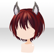 (Hairstyle) Nat Ears Short Hair ver.A red