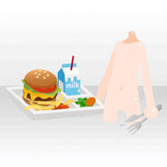 (Hand Accessories) Casual Hamburger Set ver.A brown from Basic Gacha