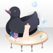 (Back Accessories) Aesthetic Bathtime Duck Vignette ver.A navy blue