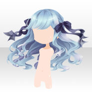 (Hairstyle) Alice Ribbon Waved Long Hair ver.A blue