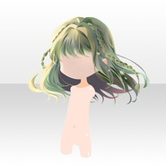(Hairstyle) Everland Girl Long Hair ver.A green