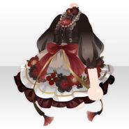 (Tops) Epicure Chiffon Frill Skirt Style ver.A black