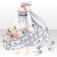 (Tops) Sugary Lime Asymmetry Long Dress ver.A white