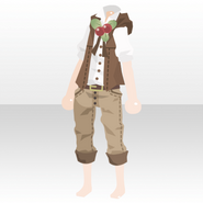 (Tops) Country Cropped Pants Style ver.A brown