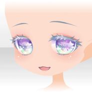 (Face) Pretty Jelly Shiny Smiling Face ver.B purple