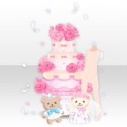 (Avatar Decor) Pastel Bride Pinky Bear Wedding Cake ver.A pink