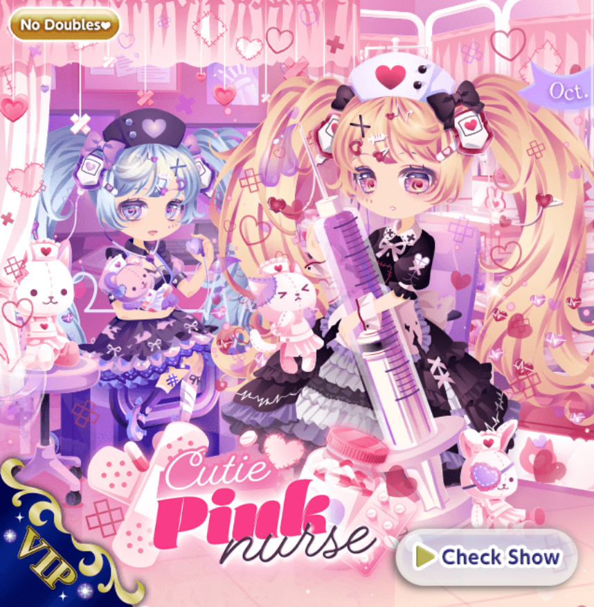 Gacha club pink and black yami kawaii outfit