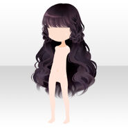 (Hairstyle) Bunny Room Braided Wavy Hair ver.A black