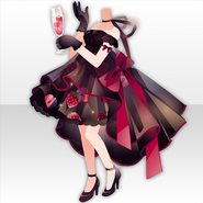 (Tops) Strawberry Cheers Dress ver.A black