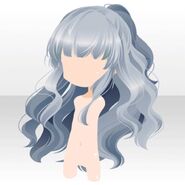 (Hairstyle) Angel Wave Long Hair ver.A blue