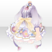 (Tops) Epicure Chiffon Frill Skirt Style ver.A purple
