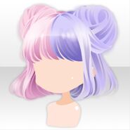 (Hairstyle) Daydream Bicolor Twin Up Hair ver.A purple