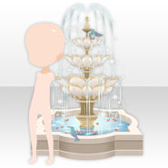 (Back Accessories) Etranger Hummingbird Fountain Object ver.A gold (7 Plays)