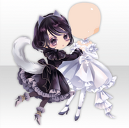 (Tops) Zombie Cat Princess Sister Frill Dress ver.A white