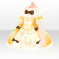 (Tops) Chocolate Vanilla Ice Cream Mini Dress ver.A yellow