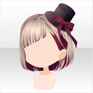 (Hairstyle) Scary Night Mini Hat Bob Hair ver.A gold
