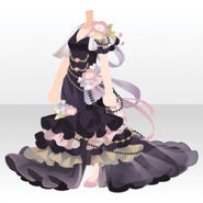(Tops) Graces Flared Mermaid Dress ver.A black