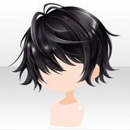 (Hairstyle) Aesthetic Bathtime Asymmetrical Airy Short Hair ver.A black (20 Plays)