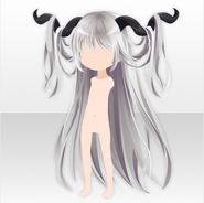 (Hairstyle) Creepy Reaper Baphomet Hair ver.A white