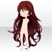 (Hairstyle) Dark Sister Long Hair ver.A red