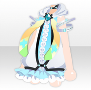 (Tops) Cyber Labyrinth Hoodie Dress ver.A pale blue
