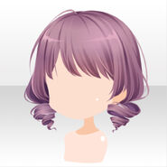 (Hairstyle) Water Reflection Rolled Bob Hair ver.A purple