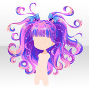 (Hairstyle) Glitter Alien Up Twin Hair ver.A purple