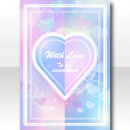 (Wallpaper_Profile) Ornament Sweet Heart Wallpaper ver.A blue