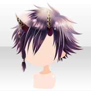(Hairstyle) God of Thunder Decorated Short Hair ver.A purple