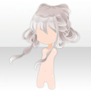 (Hairstyle) Aqua Palace Imperial Princess Up Hair ver.A gray