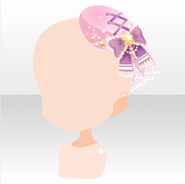 (Head Accessories) Twinkle Constellation Ribbon Mini Berret ver.A pink