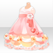 (Tops) Peach Cake Flower Dress ver.A pink