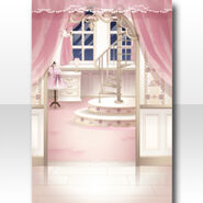 (Wallpaper/Profile) Tea Time Bunny Room Wallpaper ver.A pink