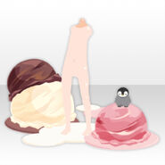 (Avatar Decor) Baby Penguin and Tripe Ice Cream ver.A pink