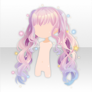 (Hairstyle) Stellar Dolce Gradation Twin Tails Hair ver.A pink