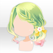 (Hairstyle) Easter Hunt Braided Side Tail Hair ver.A green