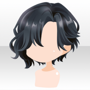(Hairstyle) Gentleman's Invitation Long Bangs Short Hair ver.A black