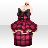 (Tops) Brilliant Cute Peplum Dress ver.A red