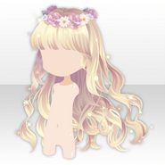 (Hairstyle) Mermaid's Blossom Flower Crown Wavy Hair ver.A yellow