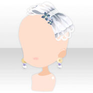 (Head Accessories) Muse Bow and Earrings ver.C white