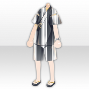 (Tops) Cool Vertical Stripe Jinbei ver.A white