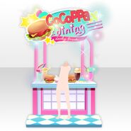 (Avatar Decor) American Diner Hamburger Counter ver.A blue