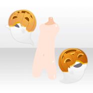 (Back Accessories) Pumpkin Mask Ghosts ver.A orange