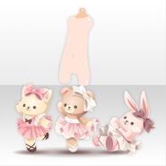 (Body Accessories) Peluche Animal Ballerina ver.A pink (7 Plays)