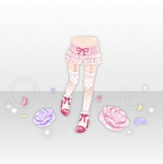 (Pant&Skirt) Flowerice Party Frill Garter Shoes ver.A pink